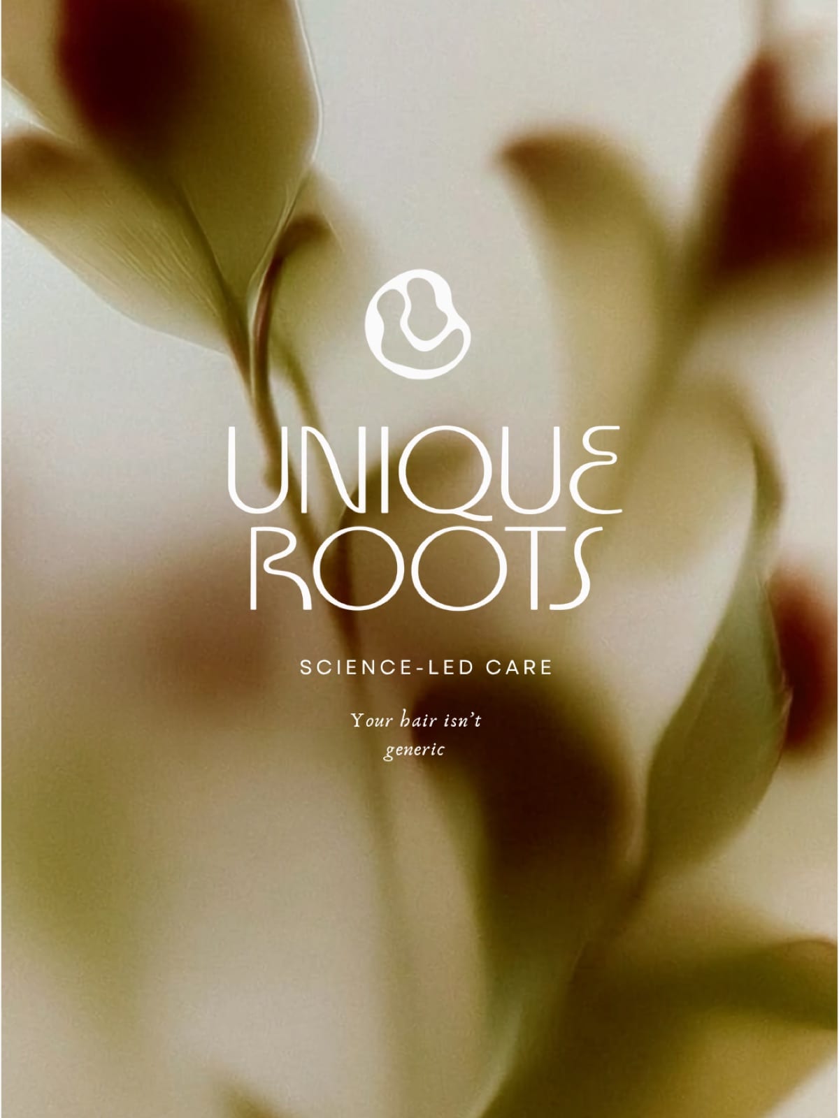 Unique Roots brand page with the wordmark and supporting type